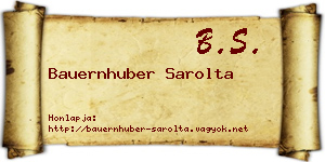 Bauernhuber Sarolta névjegykártya