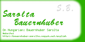 sarolta bauernhuber business card